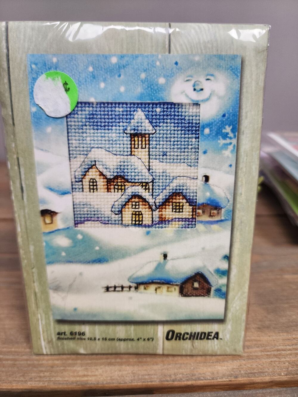 Orchidea Cross Stitch Kit: Greetings Card: Christmas Church